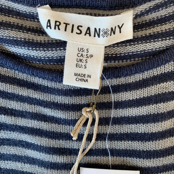 5/$25 NWT Artisan NY Navy Striped‎ Knit Dress - Image 5