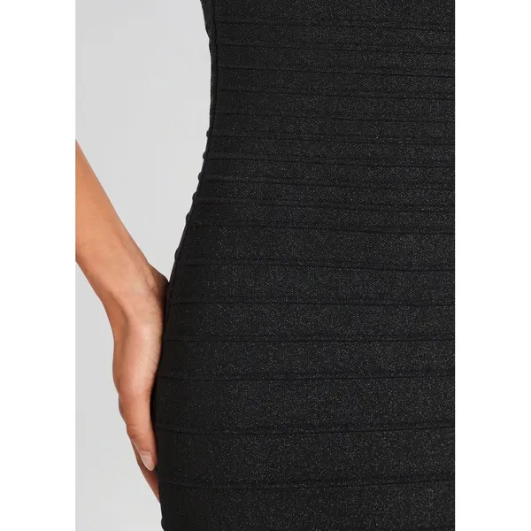 Retrofête Marta Bandage Knit Midi‎ Dress Metallic Black Size L - Image 2