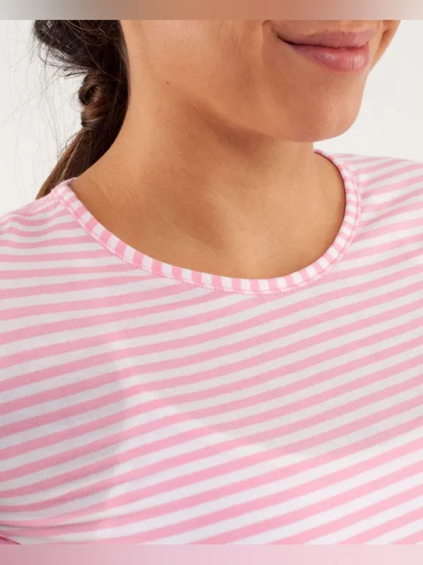 Lululemon Devotion Short Sleeve Tee
Classic Stripe White Pink Shell / Pink Shell - Image 12