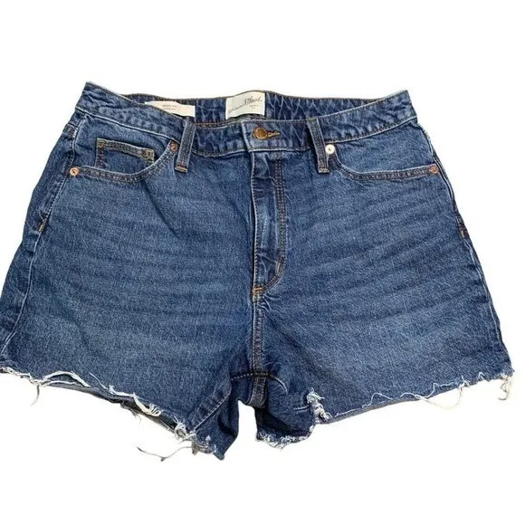 Universal Thread Vintage Midi Jean Shorts Womens 10 Cut Off Distressed Denim - Image 6