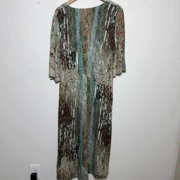 Bryn Walker Women Lilana Aquario Italian Maxi Dress Small Abstract Arsty‎ Lagen - Image 5