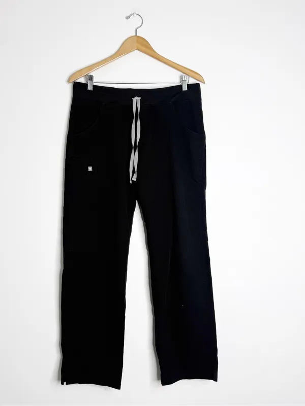 FIGS Kade Scrub Pants Size M Black Straight Leg Technical Collection - Image 6