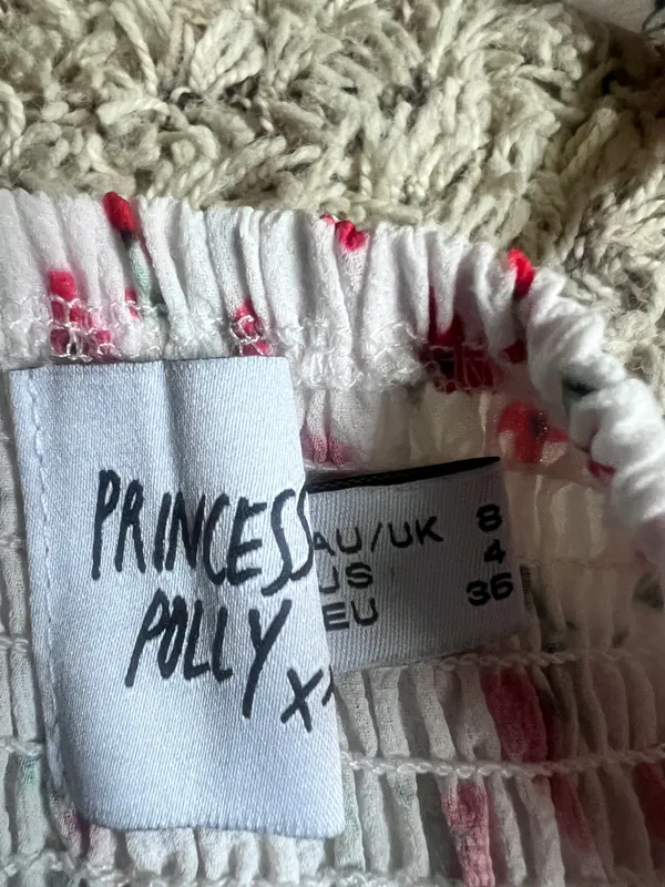 Princess Polly White Floral Sundress Size 4 - Image 3