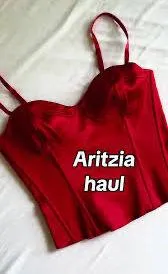 Aritzia Ten Dazzle Satin Bustier Red Size 2 - Image 3