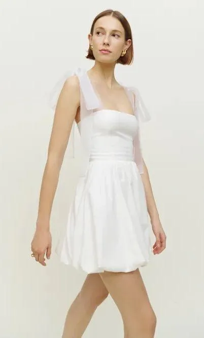 Reformation White Enza Dress - Image 2