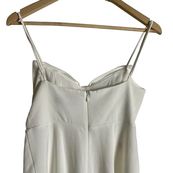 RIXO Bridal Libby Ivory Satin Bow Sleeveless Mini Dress Size XS - Image 10