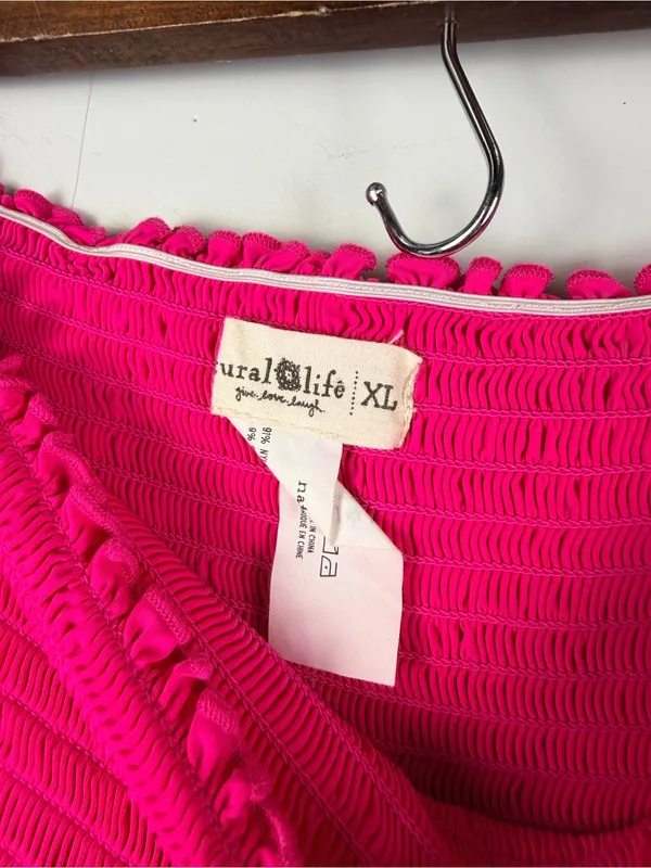 Natural life hot pink smocked waist skirt with shorts size XL - Image 4