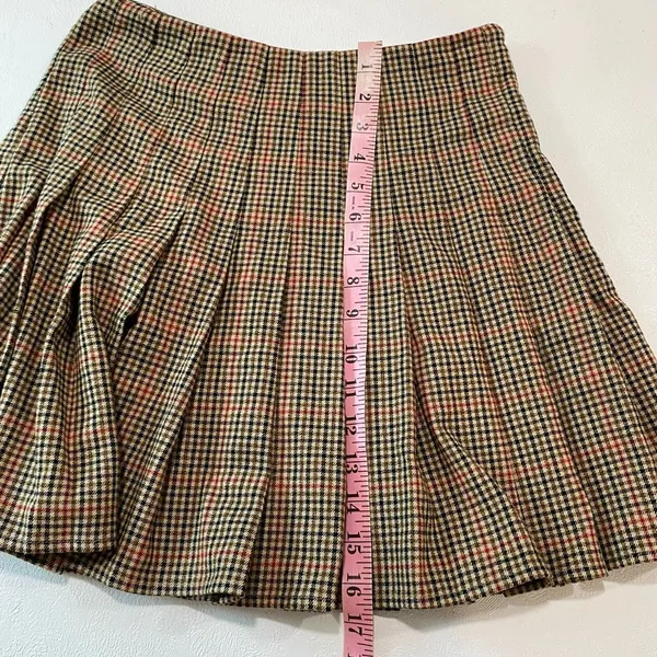 Brandy Melville Brown Plaid Pleated Tennis Mini Skirt Preppy One Size - Image 6