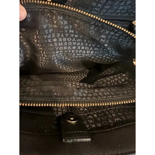 Kate Spade New York Laurel Way Evangelie Black Satchel Crossbody Bag Saffiano‎ - Image 12