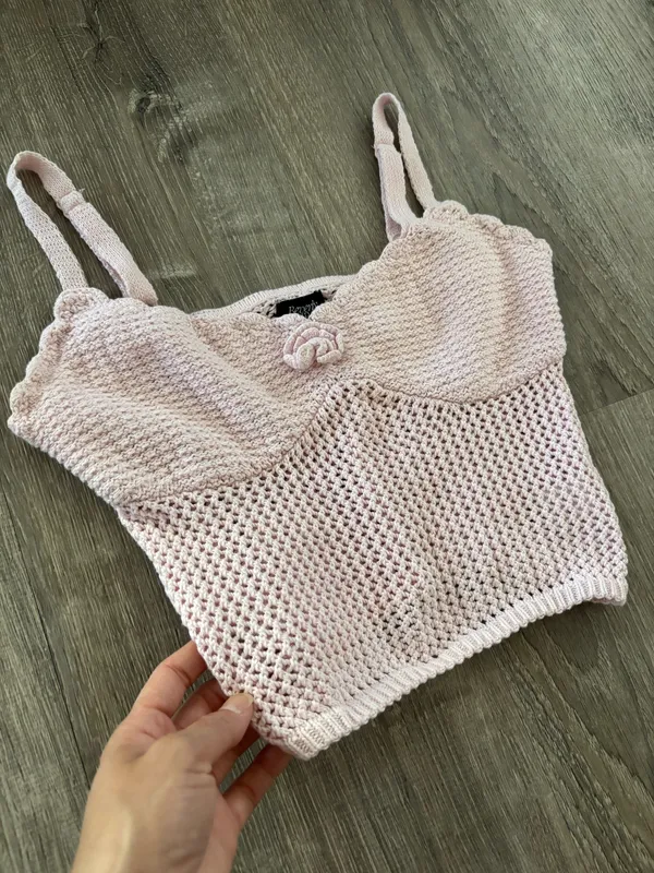 Beverly and Beck Kendra Rose Baby Pink Tank Top (S) - Image 6
