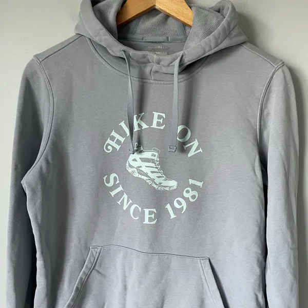 Merrell 'Hike On Since 1981' Hoodie Sweatshirt Gorpcore Blue Women's Size Medium - Image 3