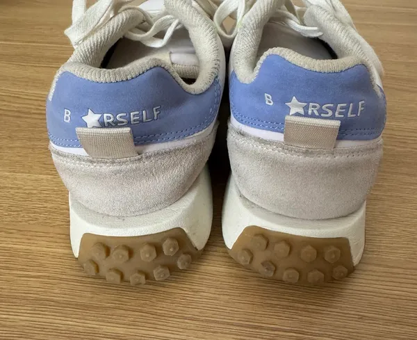 Zara Color Block Athletic Sneakers Purple Blue Beige Size 39 (8) Workout Relax - Image 5