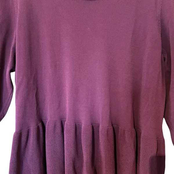Lane Bryant Burgundy Top 22/24 Peplum Velvet Corset Ties in Back Boho Cottage - Image 10