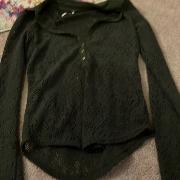 Free people‎ sheer green blouse xs - Image 4