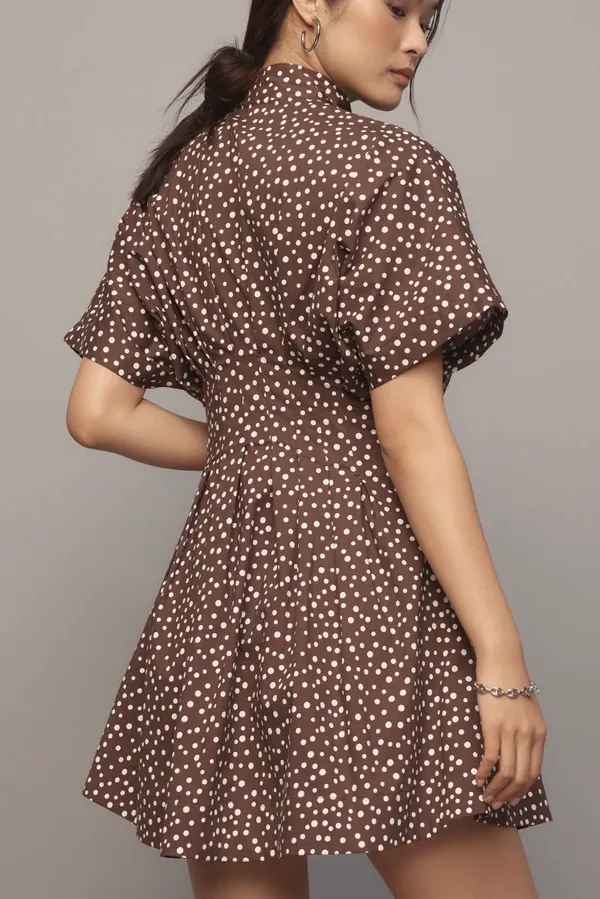 Anthropologie The Tobie Tie-Neck Shirt Dress by Exquise, Size S - Image 3