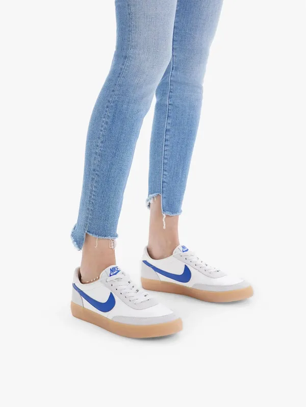 Mother Denim The Looker Two Step Ankle Fray Skinny Jeans in Kiss and Make Up - Image 5