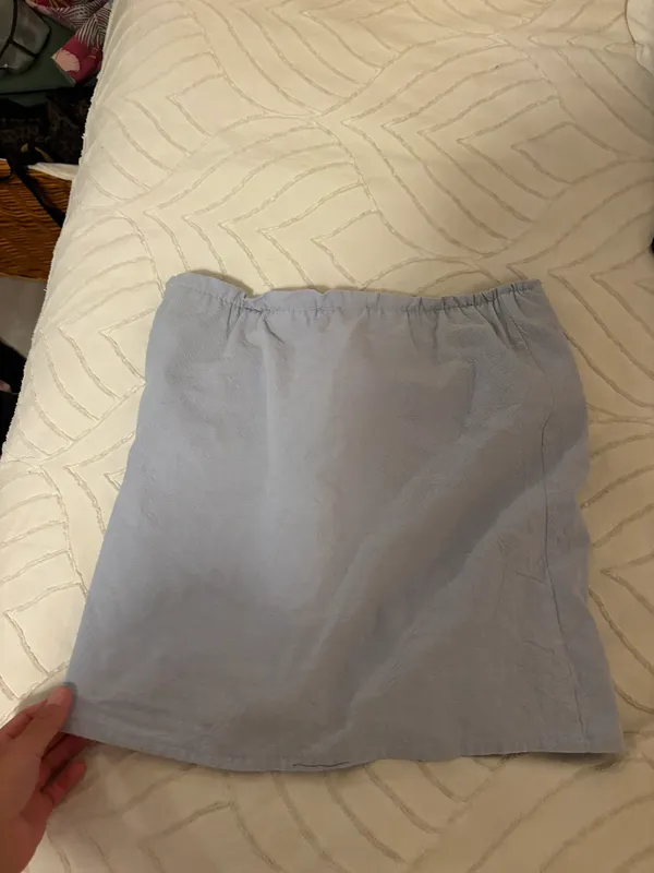 Light Blue Strapless Top Size XS - Image 3
