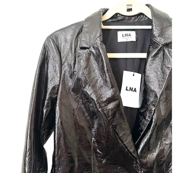 LNA CLOTHING Faux Leather‎ Jacket NWT Sz S - Image 3