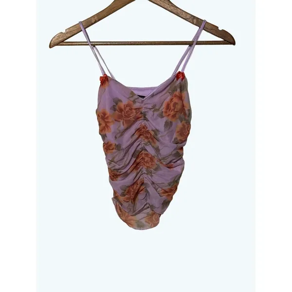 Urban Outfitters Women's Uo Eva Ruched Cami In Pink XS - Image 3