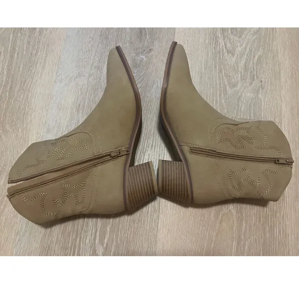 Bunulu Women’s Cowgirl Boots Tan Western Bootie Size 8 M Addie - Image 5