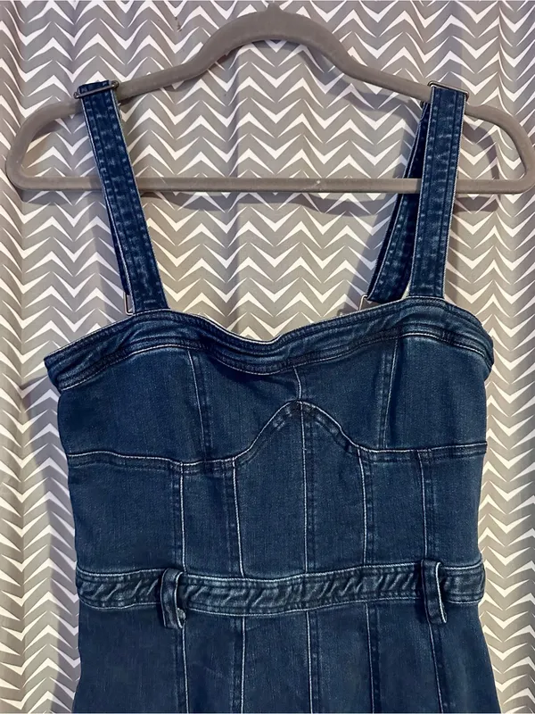 Free People | Margot Denim Mini Dress, Small - Image 5