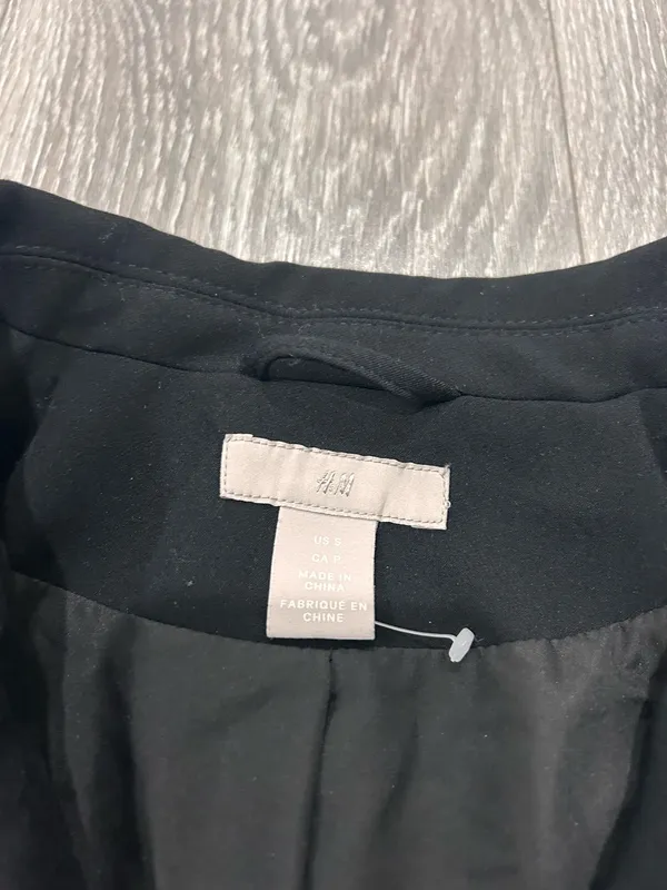 Black Double-Breasted Blazer Cardigan - H&M Size Small - Image 2