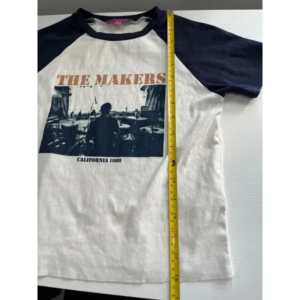 Edikted The Makers California 1980 Baseball T Shirt Top‎ size medium - Image 7
