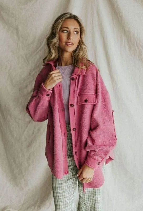 FREE PEOPLE We the Free Ruby Jacket in Pink Envy Size Small - Image 2