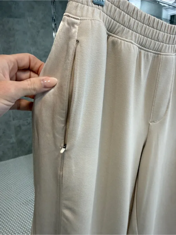 Aerie Wide Leg Cream Women's Pants - Casual Everyday Style - Image 2