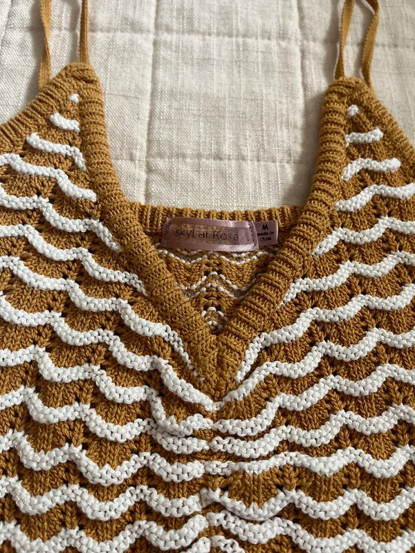Skylar Rose Shoulder Tie Knit Dress - Image 5