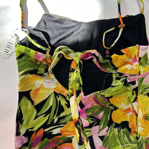 AUW Secret Charm Floral Tropical Print Maxi‎ Dress - Size XL - NEW With Tags. - Image 9