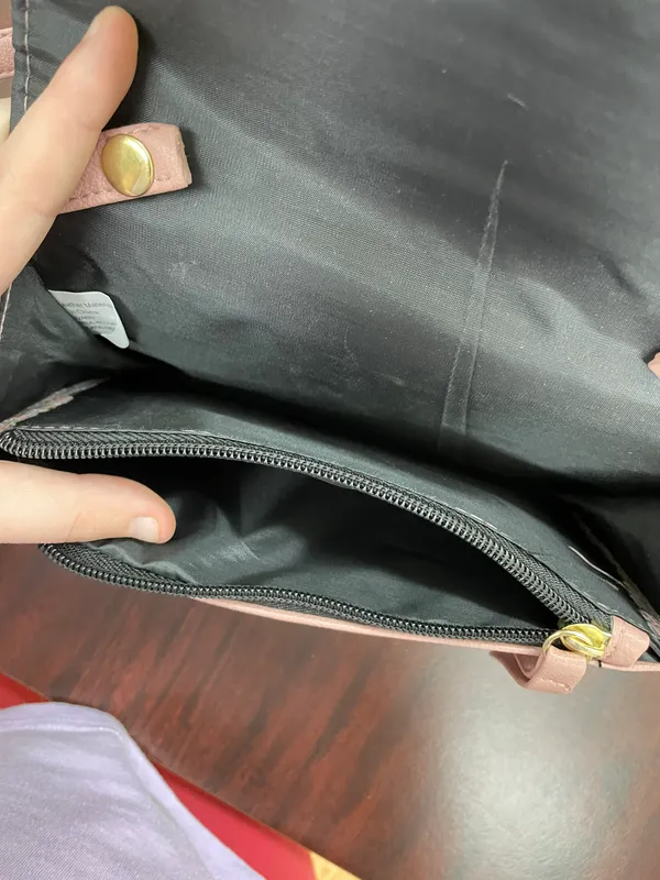Crossbody Blush Colored Purse Pink - Image 4