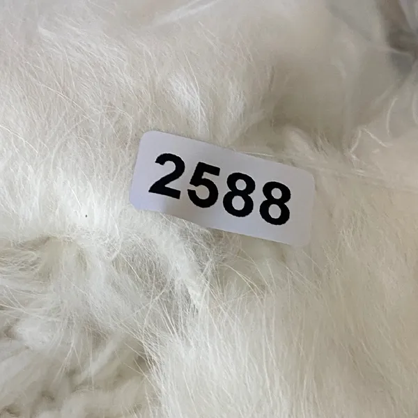 Avalin Sweater Vest Faux Fur Collar Wool‎ Blend Sleeveless Knit Ivory M - Image 7