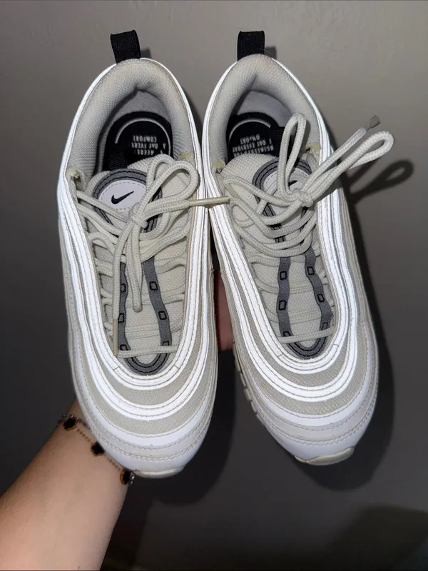 Nike Air Max 97 White Grey Black Sneakers Women’s Size 6 - Image 2