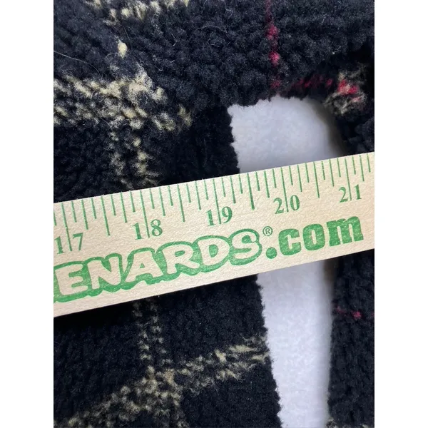 EP Pro Women Plaid Fleece Sherpa‎ Jacket Full Zip Black Red Tan Size S/P Golf - Image 5