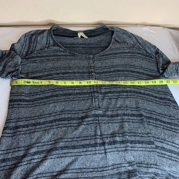 Free People We The Free Striped Henley Boho Top Size Small - Image 10
