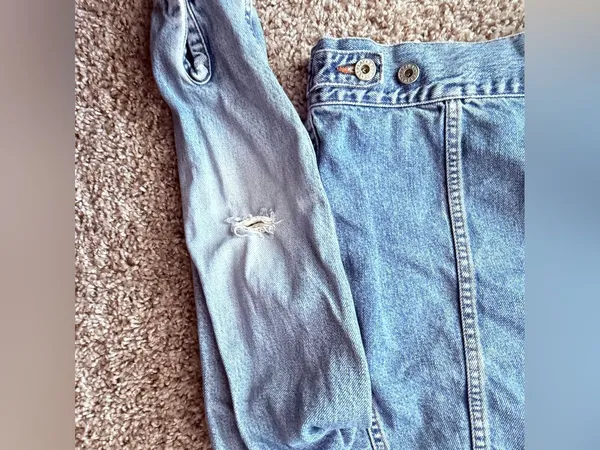 REPLAY Made in Italy Women’s XL Classic Denim Vintage Embellished Cropped Jacket - Image 11