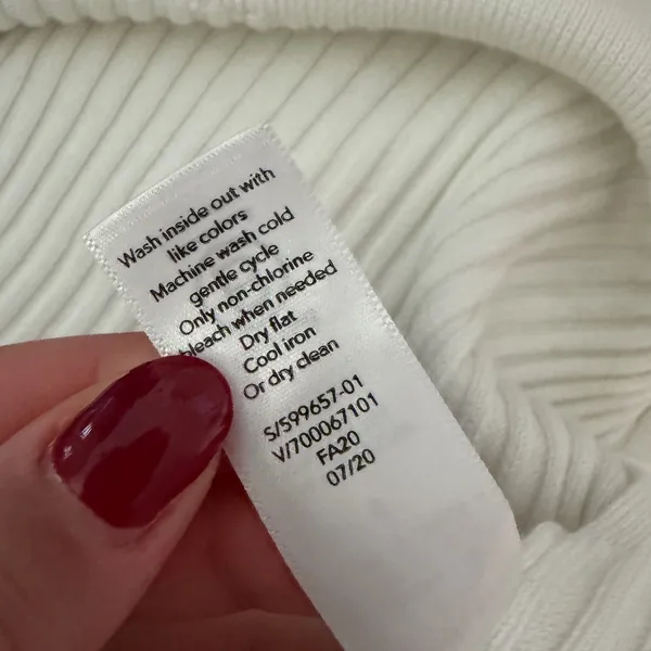 ATHLETA Lincoln Park Ribbed Crew Neck Long White Pullover Sweater Sz S - Image 6