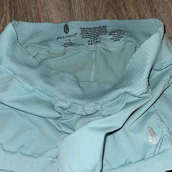 Free People Movement Good Karma Light Blue Short Shorts Size Extra Large - Image 4