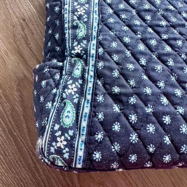 VTG Vera Bradley Seaport Navy Mini Tote Bag Retired USA Made Preppy Paisley - Image 3
