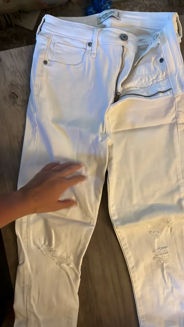Jeans White Size 4 - Image 4