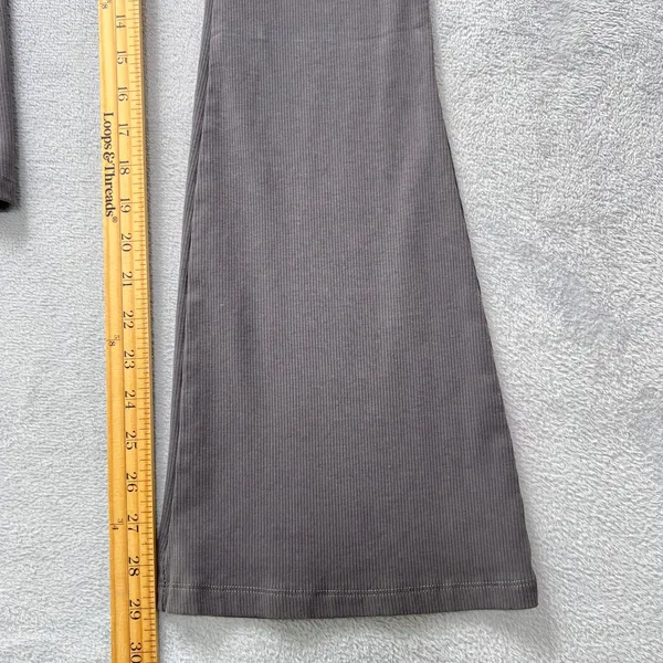 PINK SODA SPORT Ribbed Flare Leggings Pants Charcoal‎ Grey Size Large Athletic - Image 7