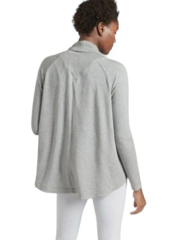 Athleta Nirvana Wear Two Ways Soft Stretchy Wrap Grey 416969 W-247 Sz S - Image 2