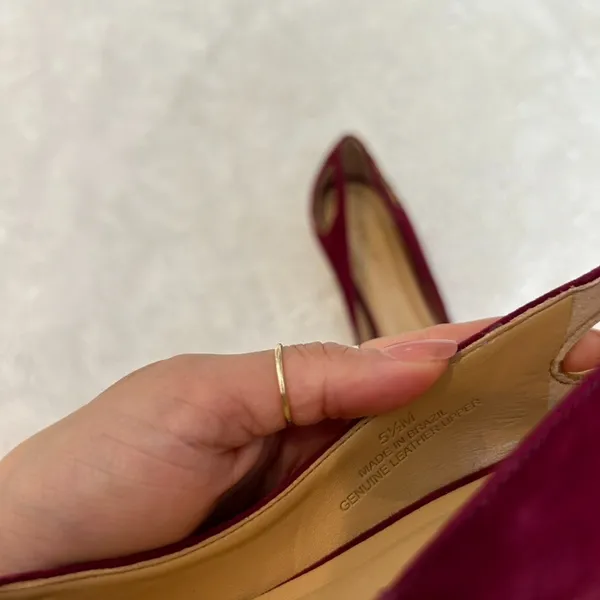 NWOT Talbots Womens Burgundy Suede 2” Classic Heels Pointed Toe 5.5 M - Image 7