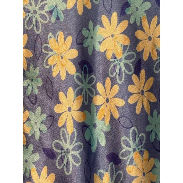 Floral Satin Mini Slip Dress Blue Yellow Daisy Print Y2K 90s Fairycore Cottage - Image 8