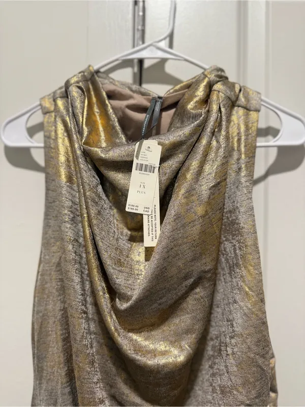 Anthropologie The Maya Ruched Cowl-Neck Dress: Shine Edition - Image 7