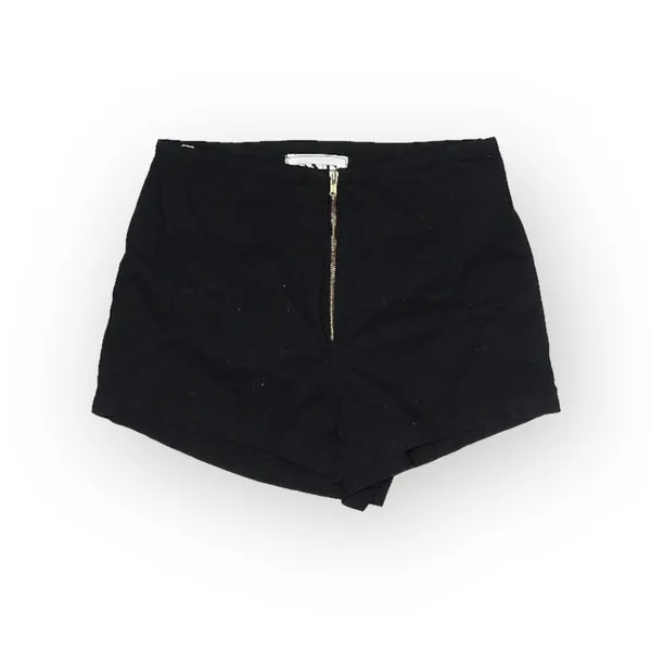 One Teaspoon ✌︎︎ High Waist Exposed Zip Front Lightweight Shorts ✌︎︎ Black XXS - Image 4