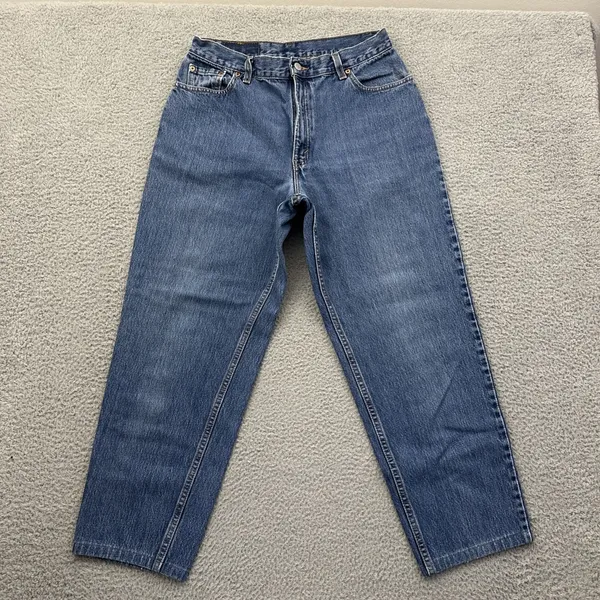 Vintage 90s Levi's 550 Relaxed Fit Tapered Leg Jeans Made In USA Women 14 x 26.5 - Image 2