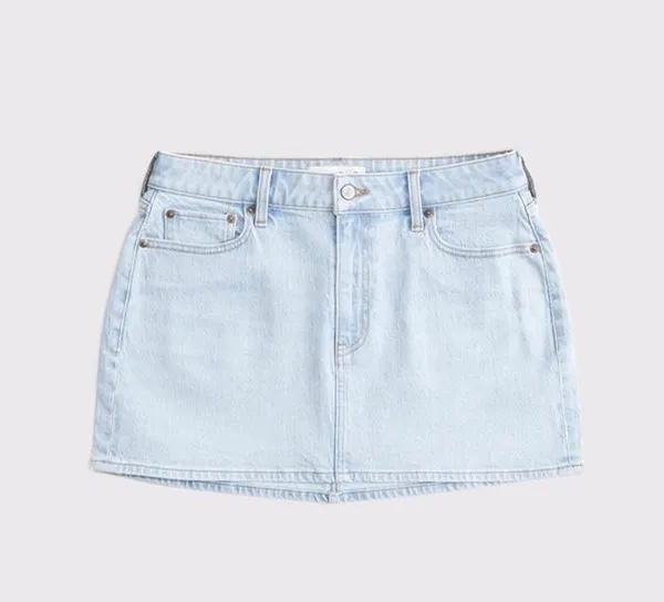 Abercrombie High-Rise Denim Skirt - Image 3