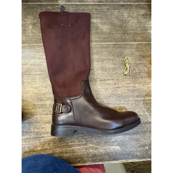 Franco Sarto Women's L-Merina Riding Boots Size 9.5 Burgundy Brown - Image 2